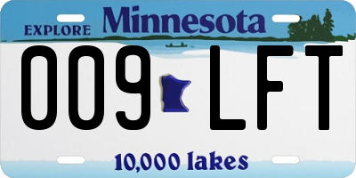 MN license plate 009LFT