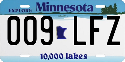 MN license plate 009LFZ