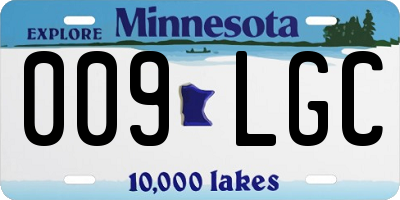 MN license plate 009LGC