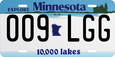 MN license plate 009LGG