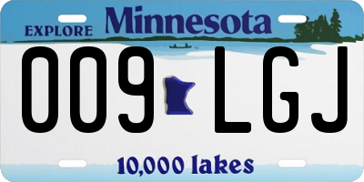 MN license plate 009LGJ