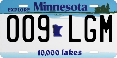 MN license plate 009LGM