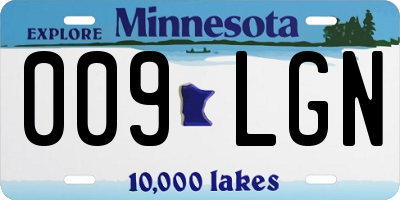 MN license plate 009LGN