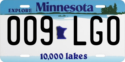 MN license plate 009LGO