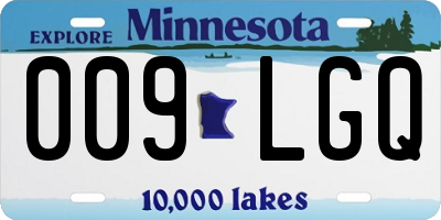 MN license plate 009LGQ