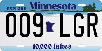 MN license plate 009LGR