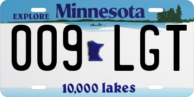 MN license plate 009LGT