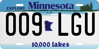 MN license plate 009LGU