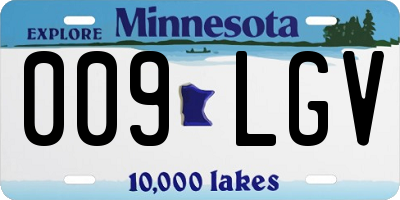 MN license plate 009LGV