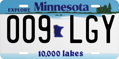 MN license plate 009LGY