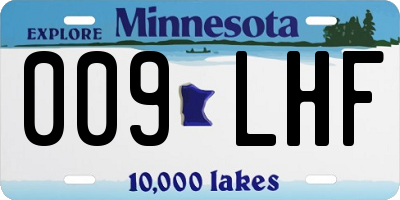 MN license plate 009LHF