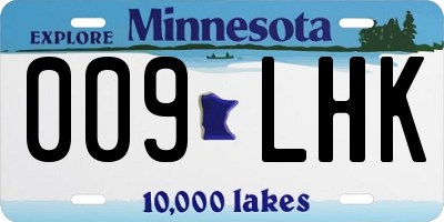 MN license plate 009LHK
