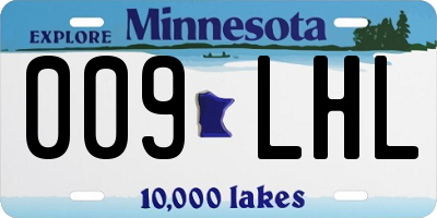 MN license plate 009LHL
