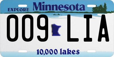 MN license plate 009LIA