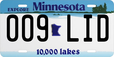 MN license plate 009LID