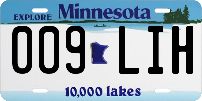 MN license plate 009LIH