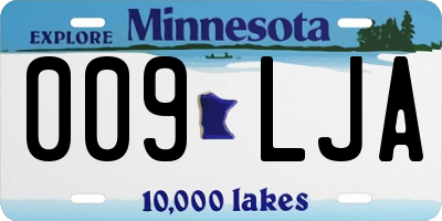 MN license plate 009LJA