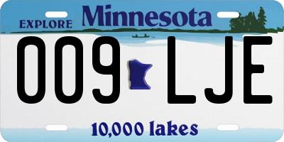 MN license plate 009LJE