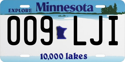 MN license plate 009LJI