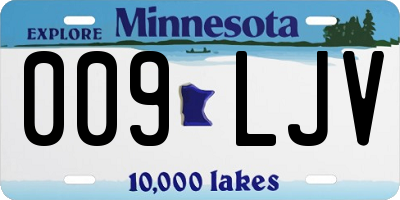 MN license plate 009LJV