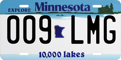 MN license plate 009LMG