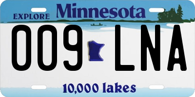 MN license plate 009LNA