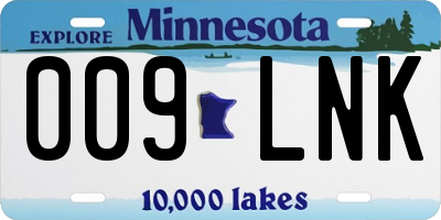 MN license plate 009LNK
