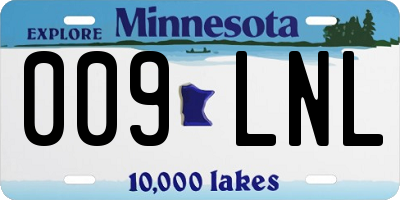 MN license plate 009LNL