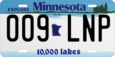 MN license plate 009LNP