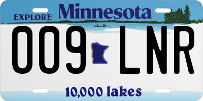 MN license plate 009LNR