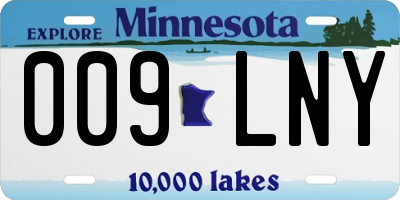 MN license plate 009LNY