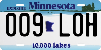 MN license plate 009LOH