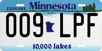 MN license plate 009LPF