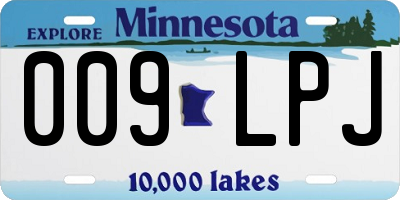 MN license plate 009LPJ