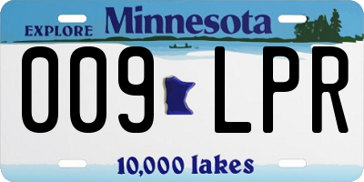 MN license plate 009LPR