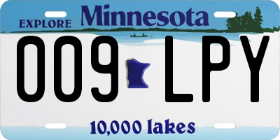 MN license plate 009LPY