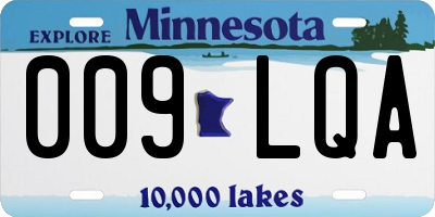 MN license plate 009LQA