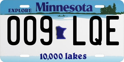 MN license plate 009LQE