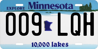 MN license plate 009LQH