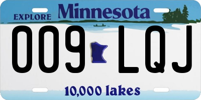 MN license plate 009LQJ