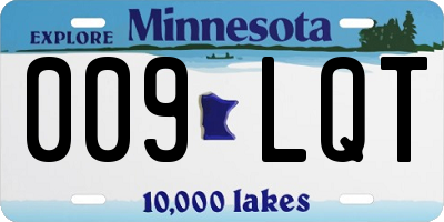 MN license plate 009LQT