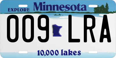 MN license plate 009LRA