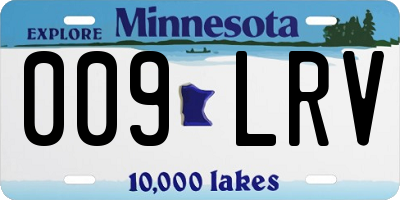 MN license plate 009LRV