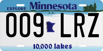 MN license plate 009LRZ