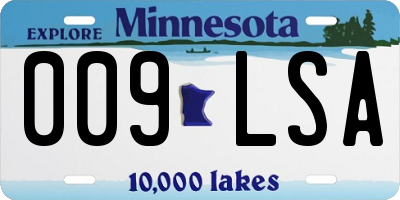 MN license plate 009LSA