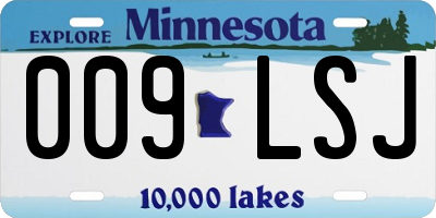 MN license plate 009LSJ
