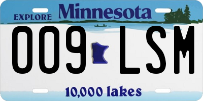 MN license plate 009LSM