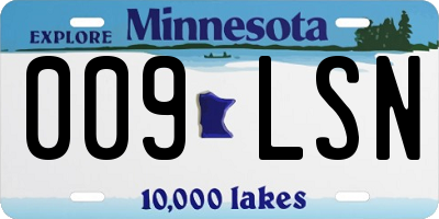 MN license plate 009LSN
