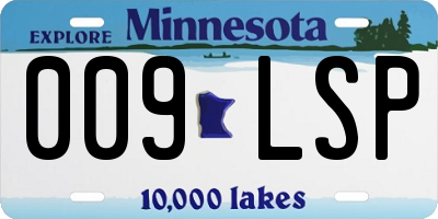 MN license plate 009LSP