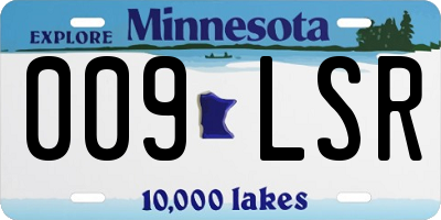 MN license plate 009LSR